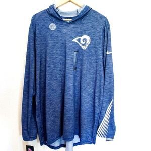 NEW Rams Nike Long Sleeve Hooded Shirt Size 3XL